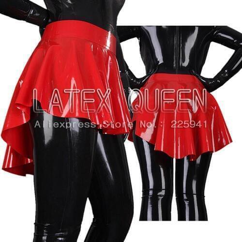 Top selling nature rubber pleated latex skirt