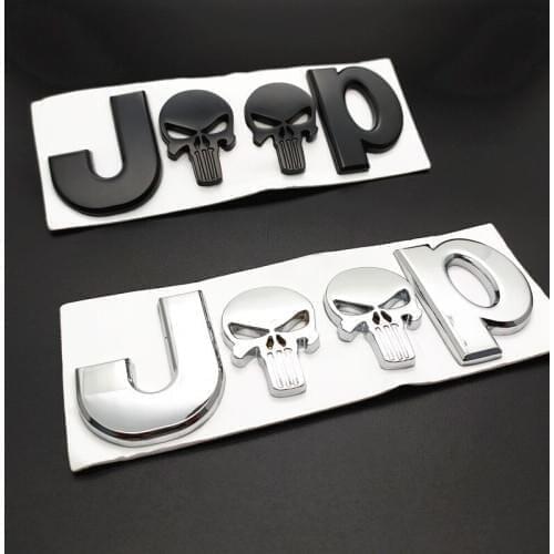 3D Metal for JEEP Premium Car Side Fender Rear Trunk Emblem Badge Sticker Decals for Chrysler JEEP Grand Cherokee Wrangler Compa