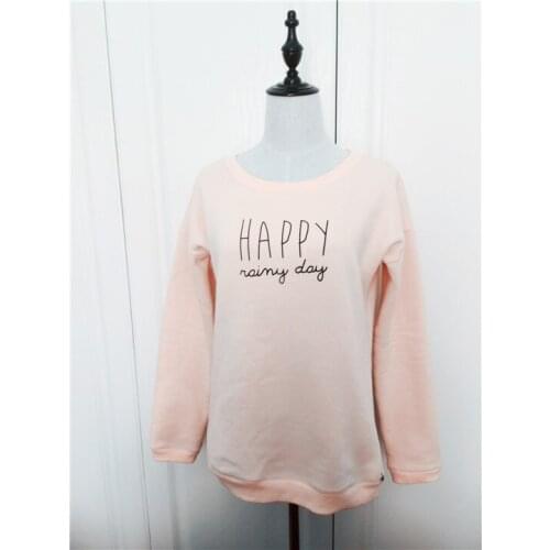Cute Love Young Must-kill Magic Item Pink Letter Printed Spring Style Pink Hoodies
