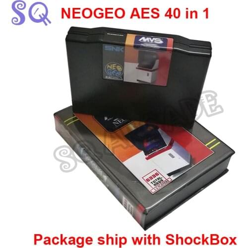 New Arrival Arcade Cassette 40 in 1 NEOGEO AES MVS Collection Game Cartridge and ShockBox for SNK NEO GEO AES Console