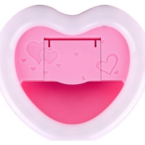 Rechargeable Adjustable Selfie Ring Light Love Shape LED Fill Light for Smart Phone 82*75*37MM