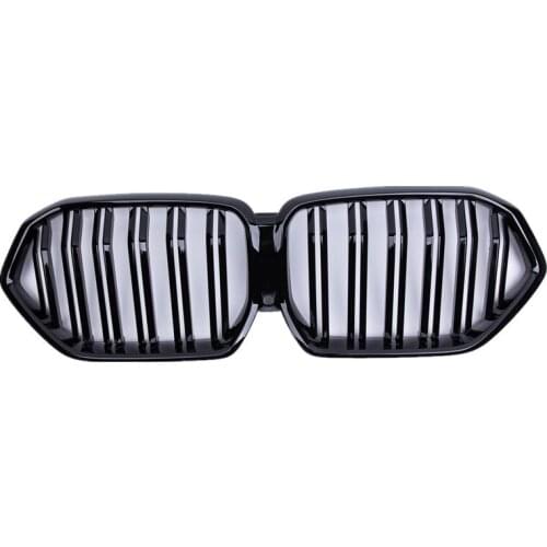 Plastic Front Bumper Grill Mesh Racing Middle Grill Vertical Bar M-Performance Front Hood Grill 2019-2021 For BMW X6 G06 X6M