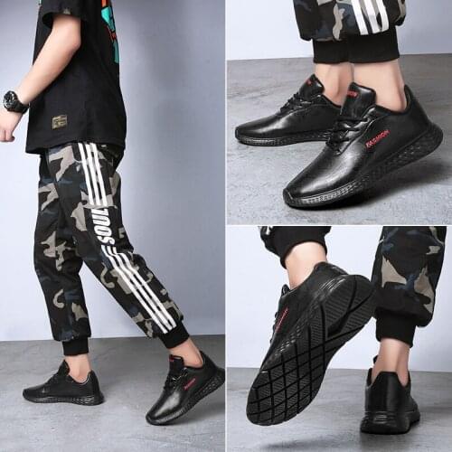 Casual Sneaker Sneakers Shoes Work Leisure Fashion Men For Luxury Black Of Sport Leather Mens Causal Man