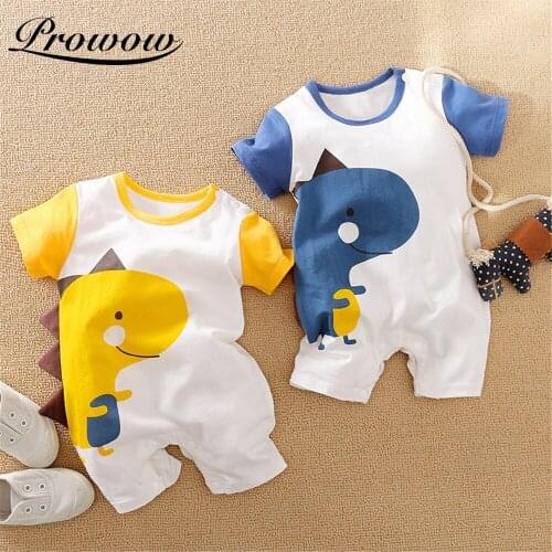 Prowow Dinosaur Childrens Overalls For Baby Costume Summer Newborn Boy Pajamas Cartoon Male Baby Clothes Cute Baby Romper Girls
