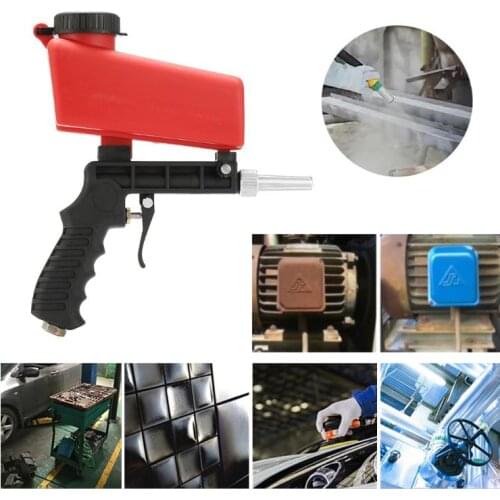 Portable Gravity Sandblasting Gun Pneumatic tool Small Sand Blasting spray gun Adjustable Sandblaster