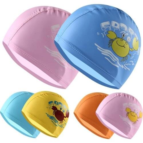 Swimming Cap Children Cartoon Animal Ear Protection Waterproof Girls Boys Elastic Equipment Kids Pool Swimming Hat