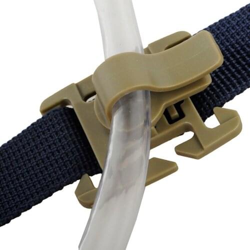Water Pipe Hose Drink Backpack Hydrolink Bladder Clip Tube tactical buckle outdoor Clamp Bag molle camp hike Hydration webbing