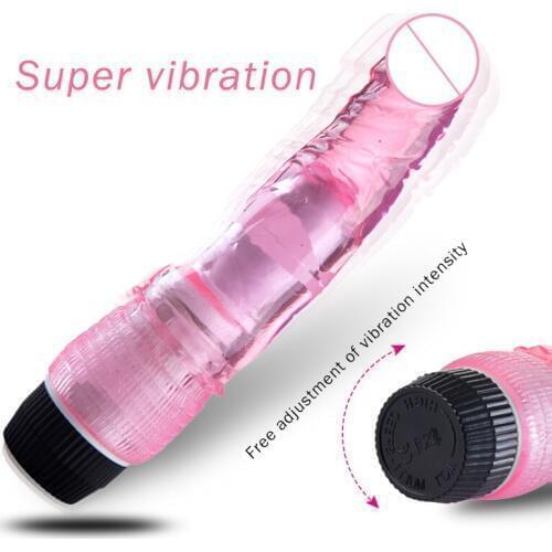 Silicone Vibrators Jelly Dildos Clitoral Stimulator G Spot Vibrator Sex Toys Vibrating Artificial Penis Adult Sex Toys for Women
