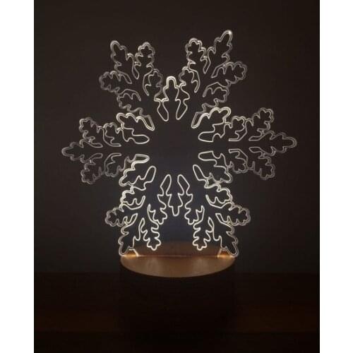 Modern New By-Lamp 3 Dimensional Snowflake lamp Desk Lamp