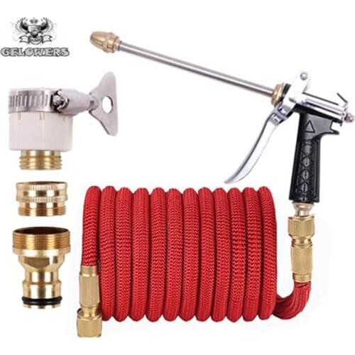 TELESCOPIC HOSE 25FT-100FT Garden Magic Hose Telescopic flexible Plastic Hose Car Wash Hose Metal Spray Gun Outdoor Garden Water