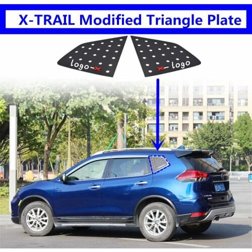 Car Window Decorative Cover Rear Window Modified Triangle Mesh Board Trim Stickers For NISSAN Rogue X-Trail XTrail T32 2014-2020