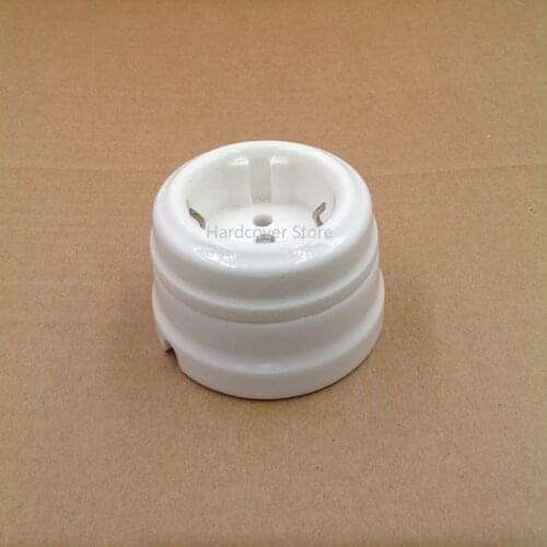 High Quality European Ceramic Socket EU Wall Outlet Pop Socket Black and White 16A250V