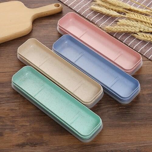 1Pcs Multifunction Stainless Steel Cutlery Portable Box Case Picnic Outdoor Travel Camping Usage Cute Stationery Box For School