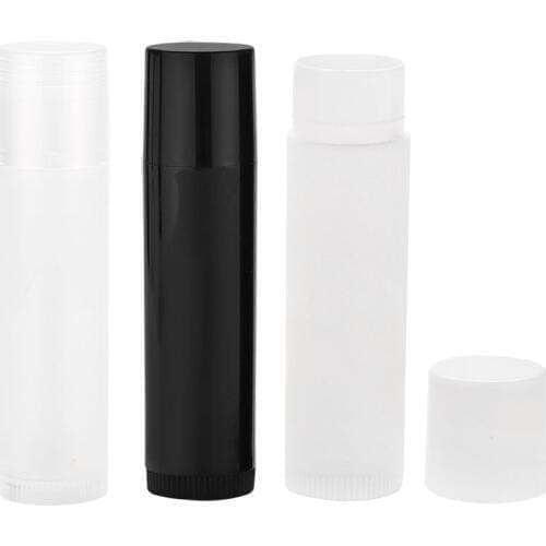 100Pcs 5ml Empty Lip Balm Tubes Cosmetic Containers Lipstick Jars Balm Pipe Cap Container Maquiagem Travel Makeup Tools