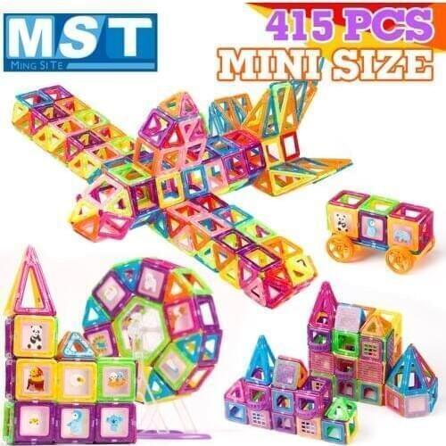 415PCS Mini Magnetic Designer Building Blocks Construction Set Magnet Models Magnetic Sticks Magnet Toys Games For Kids Children