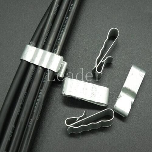 500pcs Stainless steel 304 highfor Four line wire clamp solar cable Wire Solar PV Cable Clips