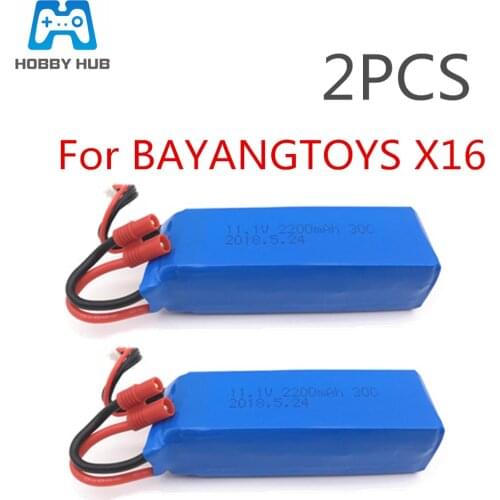 2pcs 11.1V 2200mAh Battery BAYANGTOYS X16 X21 X22 Quadcopter Spare Parts For RC Camera Drone Accessories free shipping