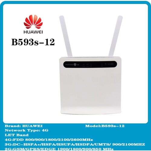 Used Huawei Wireless Router B593 B593s-12 with Antenna 4G LTE WiFi Hotspot Router with SIM Card 4G Router PK E5186 B310