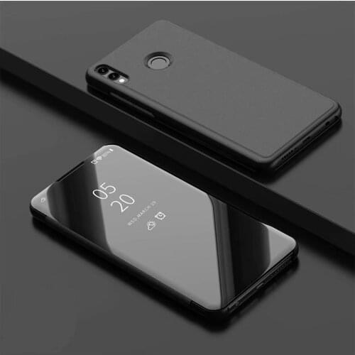 Electroplating Mirror Horizontal Flip Leather Case for Xiaomi Redmi Note 7/Redmi Note 7 Pro with Holder