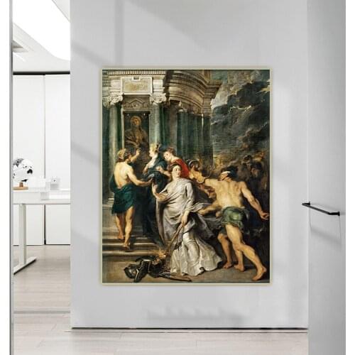 Citon Peter Paul Rubens《The Queen Opts for Security》Canvas Oil Painting Artwork Decorative Picture Wall Decor Home Decoration