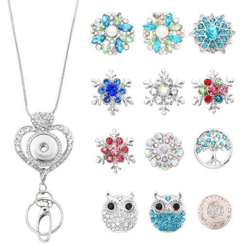 Idclip 1Set Heart Lanyard Badge Holder Necklace Snap Jewelry Charms Pendant Clip Office ID Holder Accessories