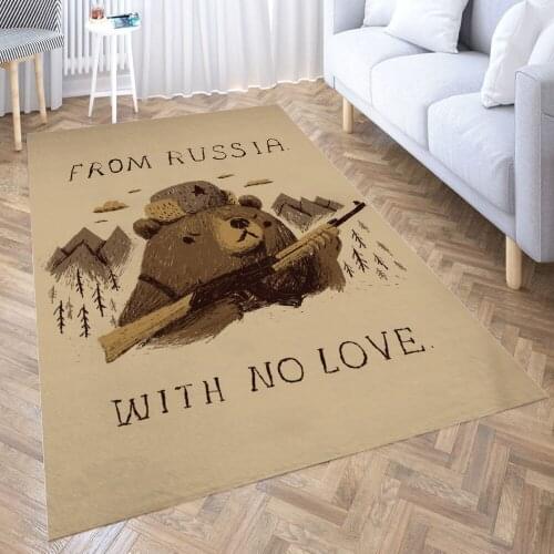 From russia with no love Carpet for Living Room 3D Anime Cartoon Rug Gamer Teen Room Bedside Lounge Rug Kids Children Floor Mats