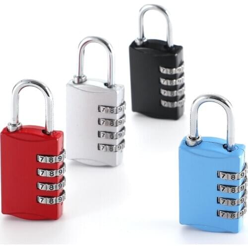 1Pcs Combination Suitcase Luggage Password 4 Dial Digit Lock Anti-Theft Security Password Lock Padlock Safe Luggage Travel Lock