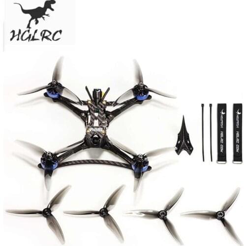 HGLRC Wind5 Lite HD 6S TrueX 5 Inch 208mm FPV RC Racing Drone w/ Zeus 45A BLHeli_32 3-6S 4 In 1 ESC F722 MINI Flight Controller