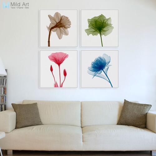 Minimalist Flower Plant Floral Photography Modern Canvas Art Print Poster Nordic Wall Pictures Home Decor Painting No Frame