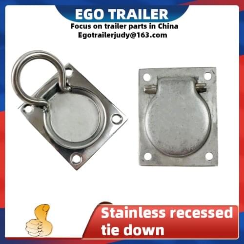Stainless recessed tie down,deck ring, lashing ring, rope ring D ring tie down point anchor trailer parts accessories