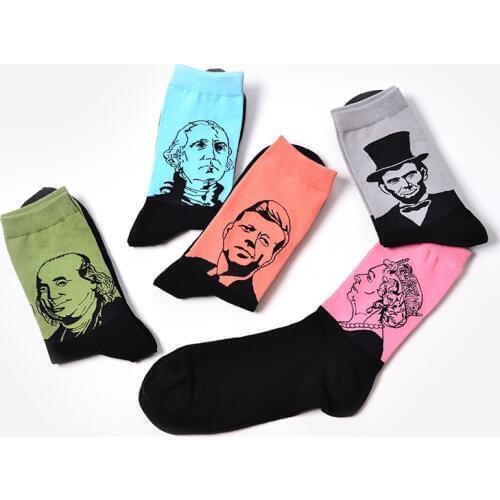 2017 NEW Original Creative Design Women Men Cotton Art Socks Van Gogh Oil Painting Socks Famous People portrait Socks
