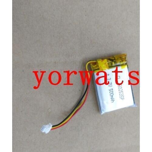 New Hot A Rechargeable Li-ion Cell 3.7V polymer lithium battery 602535 062535P 500mah 3 line with plug 1