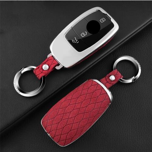 New Faux Flip fur Car Key Case cover For Mercedes Benz W203 W210 W211 W124 W202 W204 W212 W176 AMG 2017 E Class W213 2018 Sclass