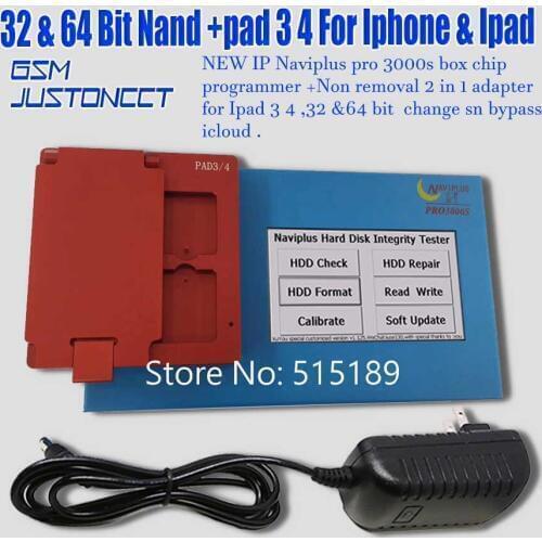 New IP BOX Pro 3000S NAND Flash Non-Removal Module Adapter For iPad 2 3 4 5 6 iPad Air 1 2 Naviplus Pro3000s NAND Repair Tool