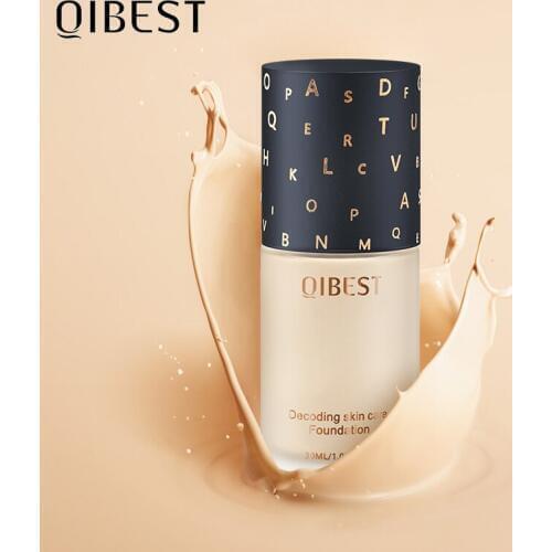 QIBEST Face Makeup Base Foundation Full Coverage Oil-control Moisturizer Skin Care Matte Foundation Makeup Face Cosmetic