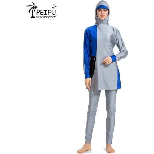 PEIFU muslim swimsuit plus size swimwear women muslim swimwear Nylon Burkini Swimming maillot de bain femme musulmane