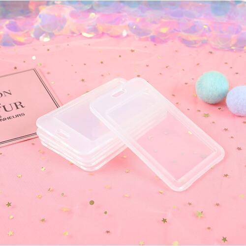 Transparent PVC Bank Bus Credit Card Holder Cover Storage Card ID Holders Women Men Kids Protector Cover couverture livraison