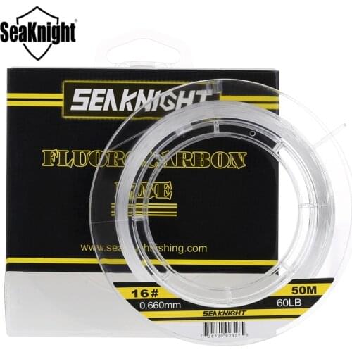 SeaKnight Brand 50M Japan Material Fluorocarbon Fishing Line 60-100LB Monofilament Leader Carbon Fiber Fly Fishing Sinking Line