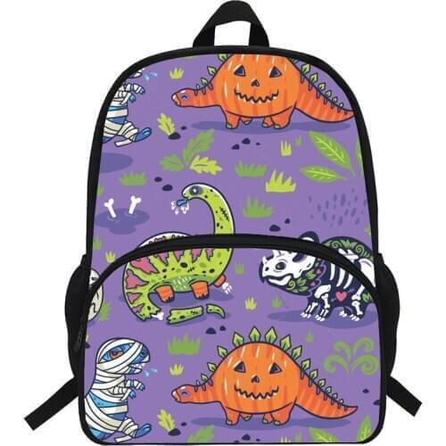 16-Inch Rawr Dino Print Backpack For Teenagers Boys&Girls Daily Travel Bakcpack Children School Bag Laptop Mochila
