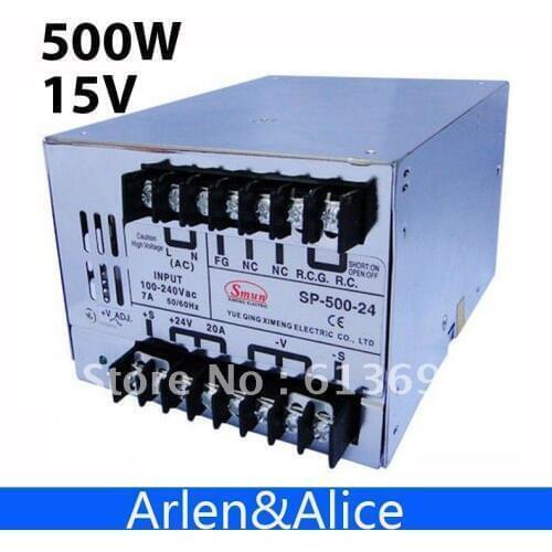 SP500W 15V 32A with PFC Single Output Switching power supply for LED Strip light AC to DC