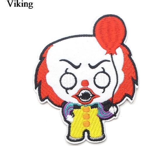 Horror Horror Ghost Sew on Patches Clown Patch Embroidered Ironing Patches Diy Appliques Kids Women Men Patch Sticker G0007