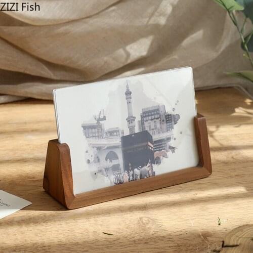 U-shaped Solid Wood Photo Frame Multi-size Photo Frame Decorations Modern Style Home Living Room Bedroom Photo Frame Decorations