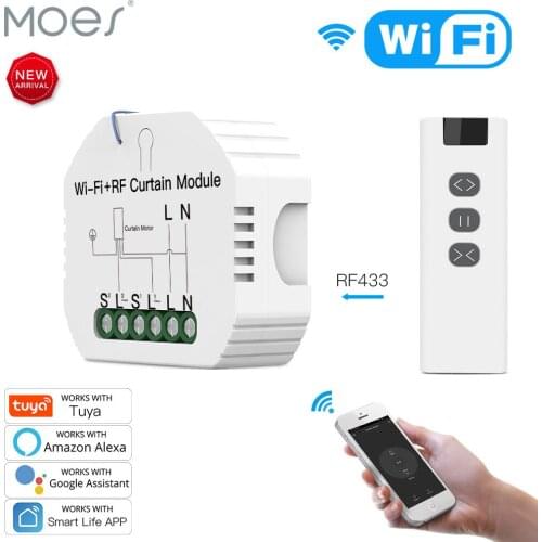 Wifi smart curtain switch, hidden curtain switch, graffiti APP control, RF radio frequency remote control