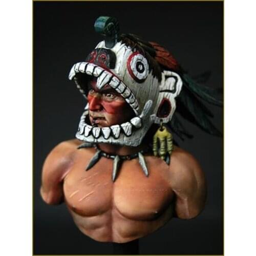 Unassambled 1/10 ancient warrior with Feather bust Resin figure miniature model kits Unpainted