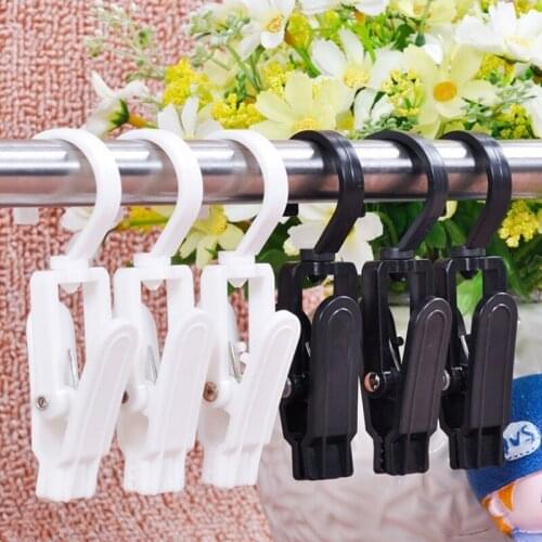 Rotating plastic curtain clip clothes hat clip multi-purpose ring supermarket supermarket hat clip display plastic hook