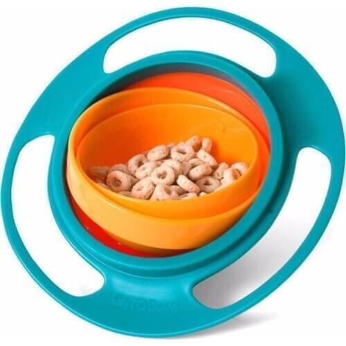 High Quality Baby Feeding Learning Dishes Bowl Assist Toddler Baby Food Dinnerware For Kids Eating Training Rotate 360 Degrees