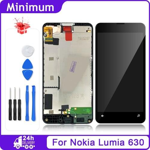 For Nokia Lumia 630 635 4.5" LCD Display Touch Screen Digitizer Assembly With Frame For Nokia N630 N635 RM-977 RM-978 LCDs