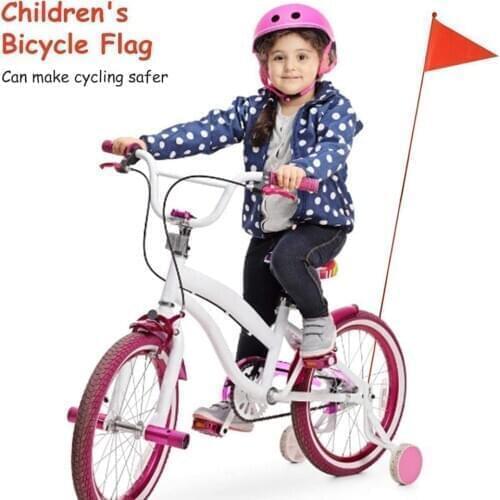 1.2m Bicycle Safety Flag Triangular Children Bike Banner with Mounting Bracket for Boys Girls Cycling Accessories