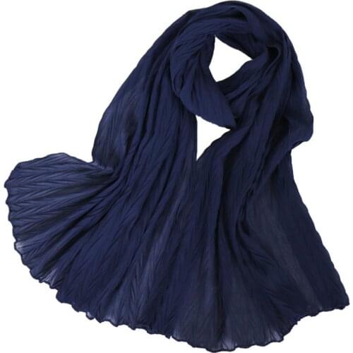 100pcs/lot new fashion candy color bubble chiffon lleaf wrinkle scarf shawl pashmina/muslim scarf 20 color
