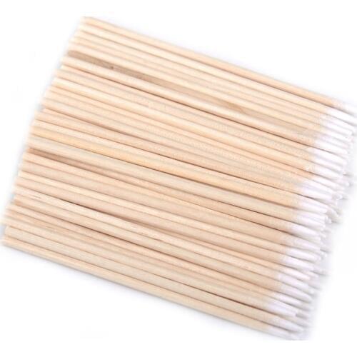 100pcs/bag Cotton Buds Swabs 7/10cm Long Wooden Handle Tattoo Makeup Microblade Cotton Swab Sticks Makeup Cotton Swabs